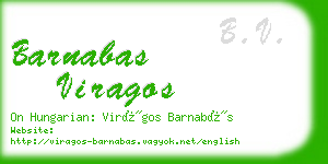 barnabas viragos business card